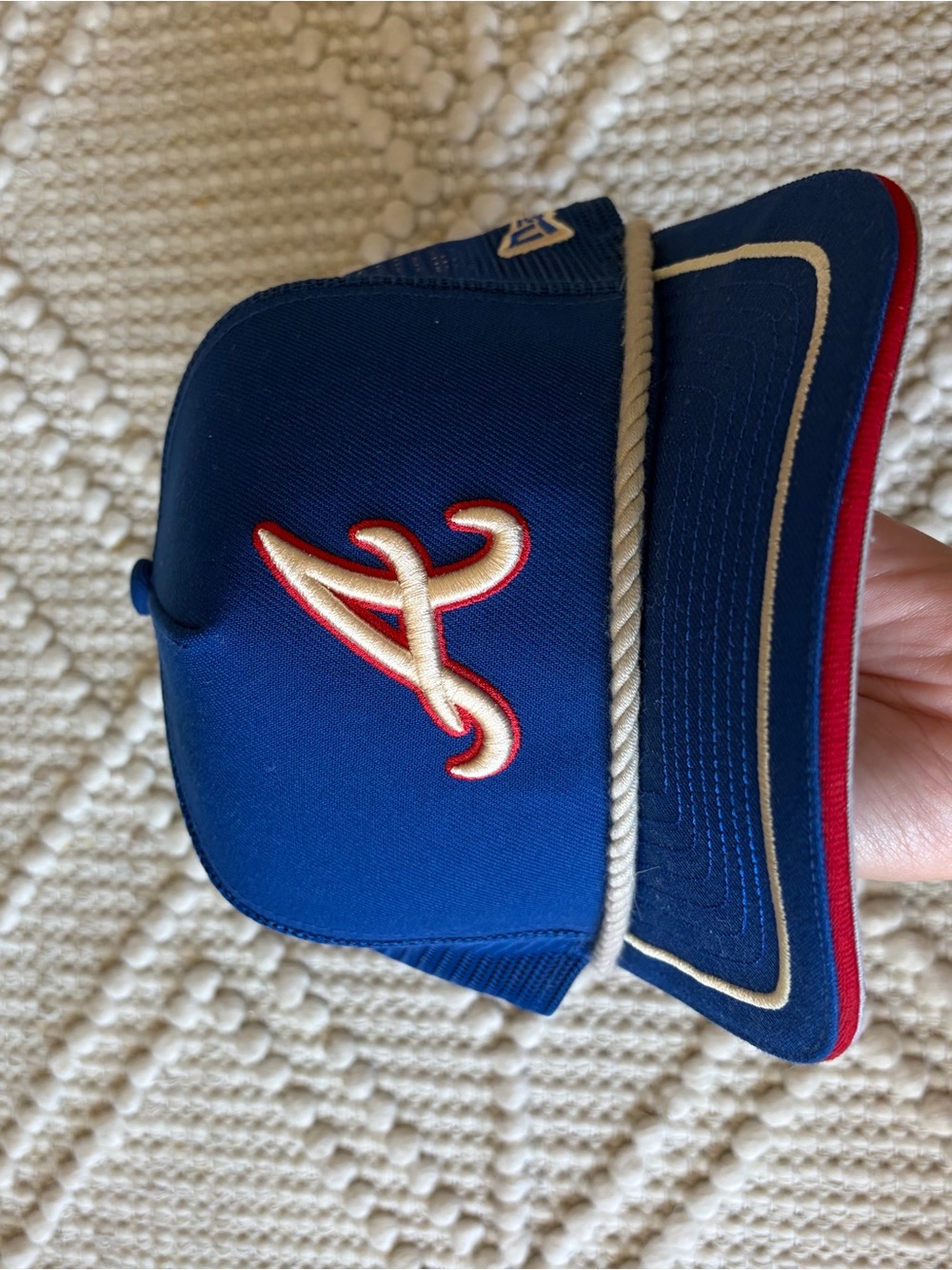 New Era  Royal Blue Hat with Red and Cream Accents